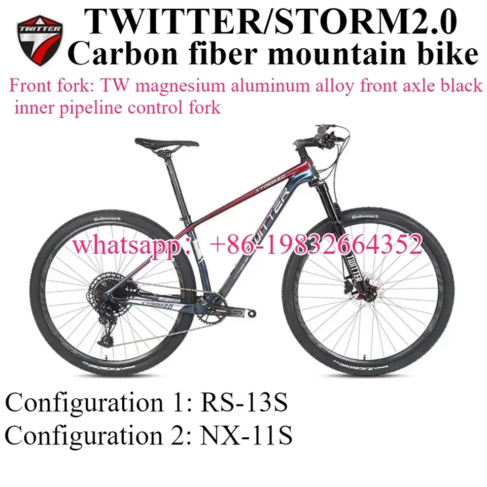 TWITTER STORM2.0-RS-13S/NX-11Speed Class XC T900 Carbon Fiber Mountain Bike  Hydraulic Disc Brakes 27.5/29inches MTB велосипеды - AliExpress