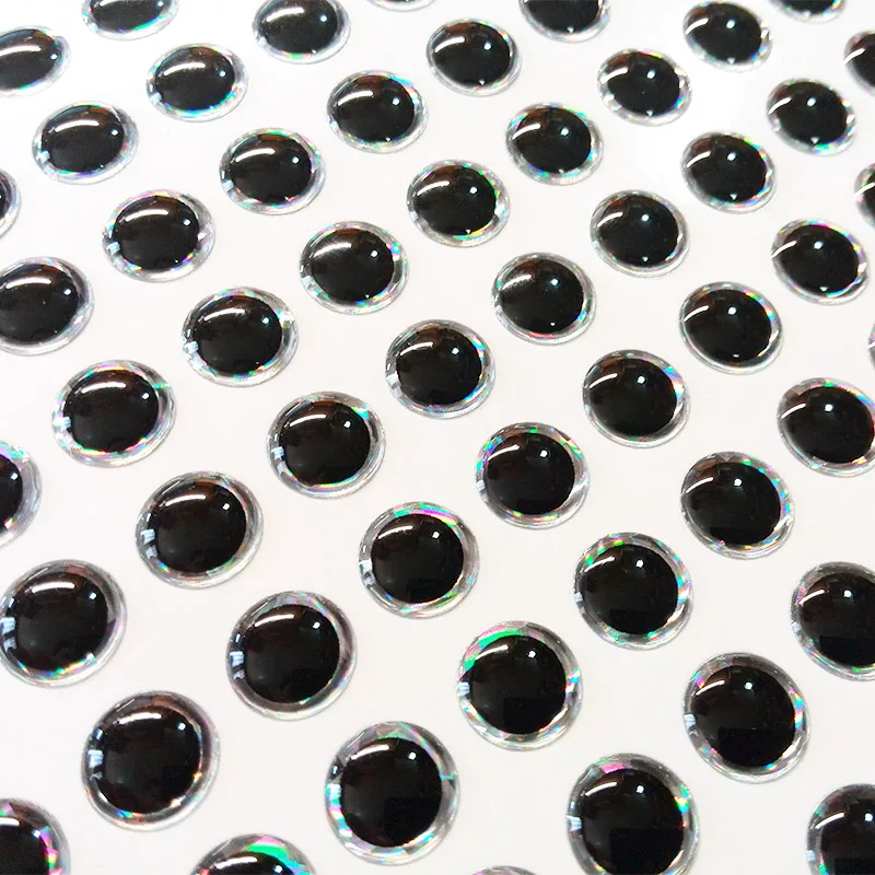 2023New Big Black Eyes 3D Fish Eyes Tre Colori Rosso Oro Argento 500 Pz/Lotto Fishing Lure Eyes