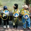 Children Cartoon Backpack Water Gun Toy Pull Type Large Capacity Outdoor Beach Pool Fight Gun Cute Summer Pool Toy 5