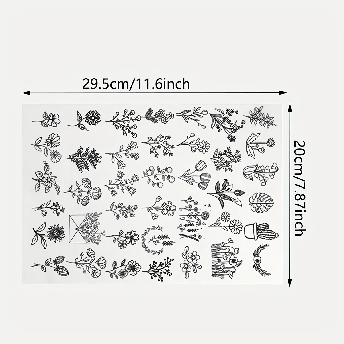 Water Soluble Stabilizer Embroidery Patterns, Stick and Stitch Embroider Paper Wash Away, Flower Floral Daisy Butterfly Designs