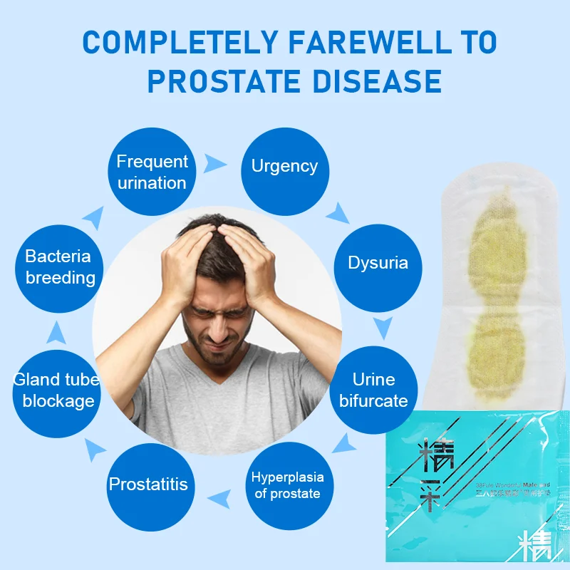 

30Pcs Wonderful Male Pad Prostatic Hypertrophy Frequent Urination Panty Liner Promote Blood Circulation Prostate Treatment Patch