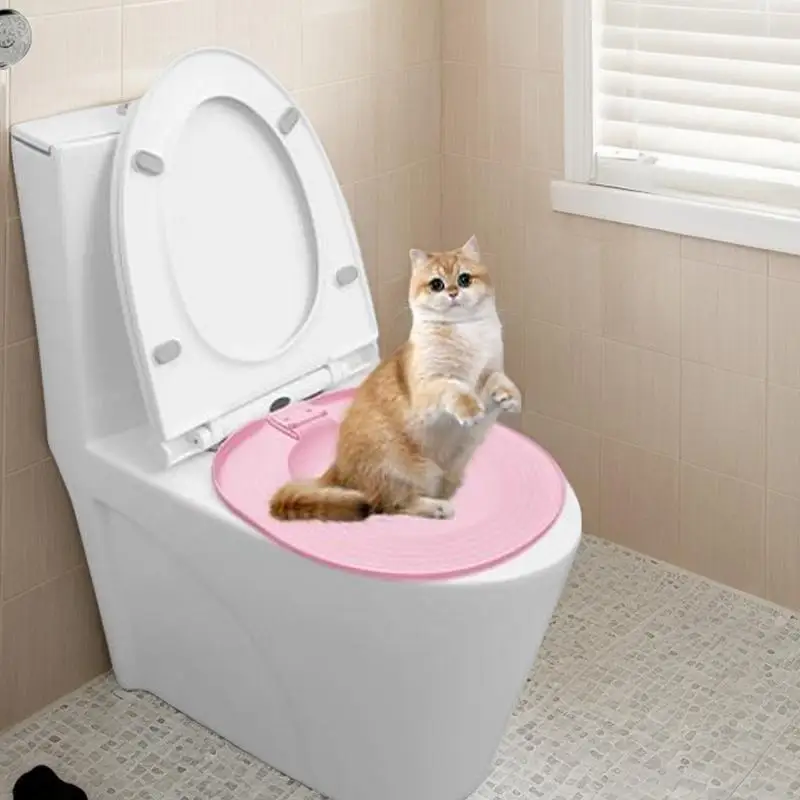 Cat Toilet Training Kit Toilet Litter Box Trainer Reusable Urinal Seat Potty Cat Trainer Pet Cleaning Care cat toilet trainer