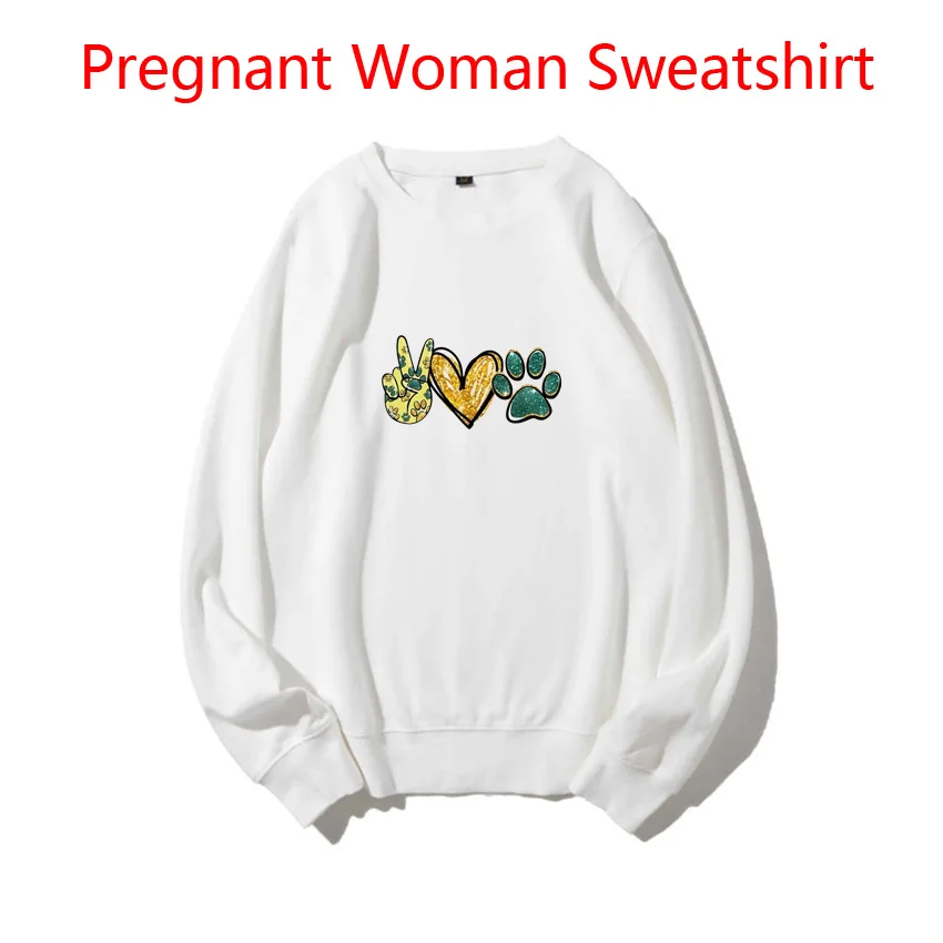 

Maternity Women Sweaters Mom Paw Cat Dog Love Funny Print Spring Autumn Fashion Pullover Pregnant Woman Sweatshirt Customized