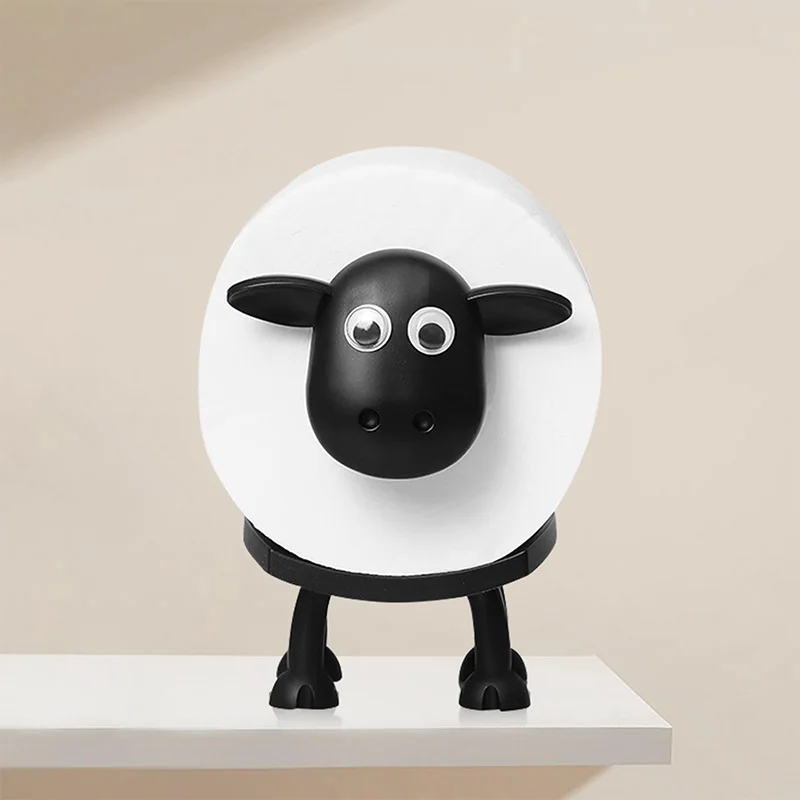 Toilet paper rack toilet paper holder toilet roll holder 3/1PCS sheep toilet roll holder funny toilet paper holder free standing bathroom set black sheep roll rack cute bathroom decor