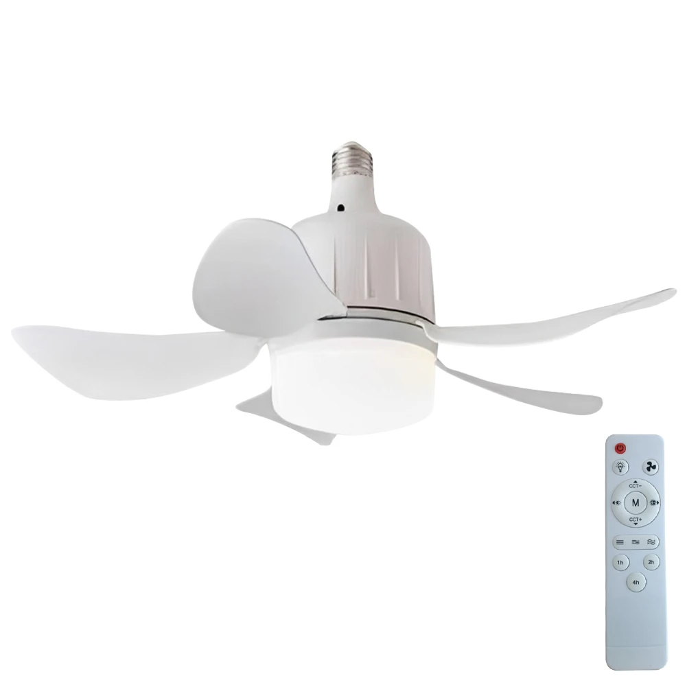 LED Ceiling Fan Light E27 Base Dimmable Remote Control