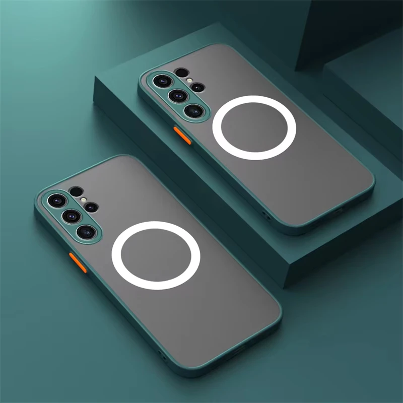 Enhanced Magnetic Phone Case with Hard Matte Finish - Durable Armor Cover