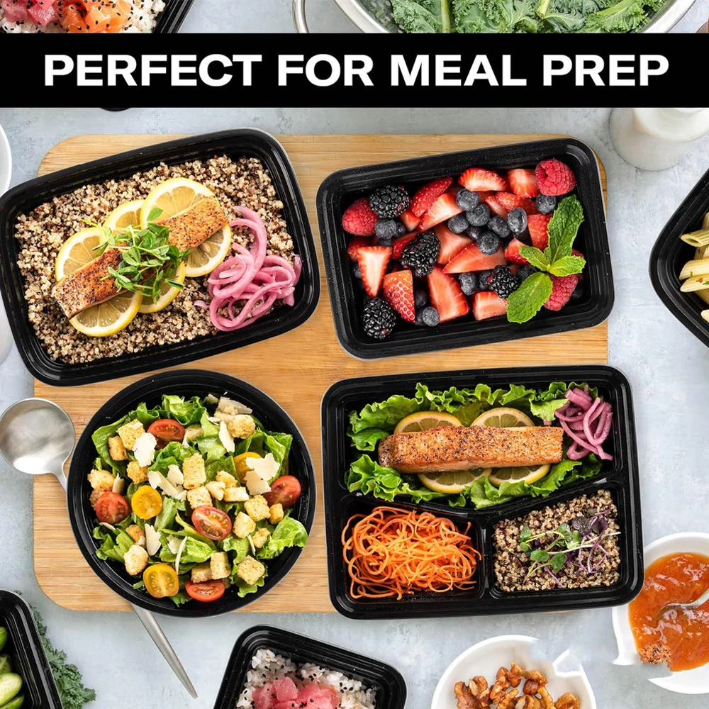 28OZ Reusable Meal Prep Containers Microwave Safe Food Storage Containers Lids Take Out Disposable Plastic Bento Lunch Box disposable containers disposable lunch box food storage containers