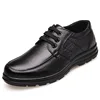 Genuine Leather Shoes Flat Mens Casual Shoes Cowhide Business Brand Male Footwear Soft Comfortable Black
