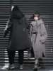 Man Women Couples Parkas Irregular High Neck Long Over The Knee Men's And Women's Winter Windproof Cotton Coat Warm Hooded 4
