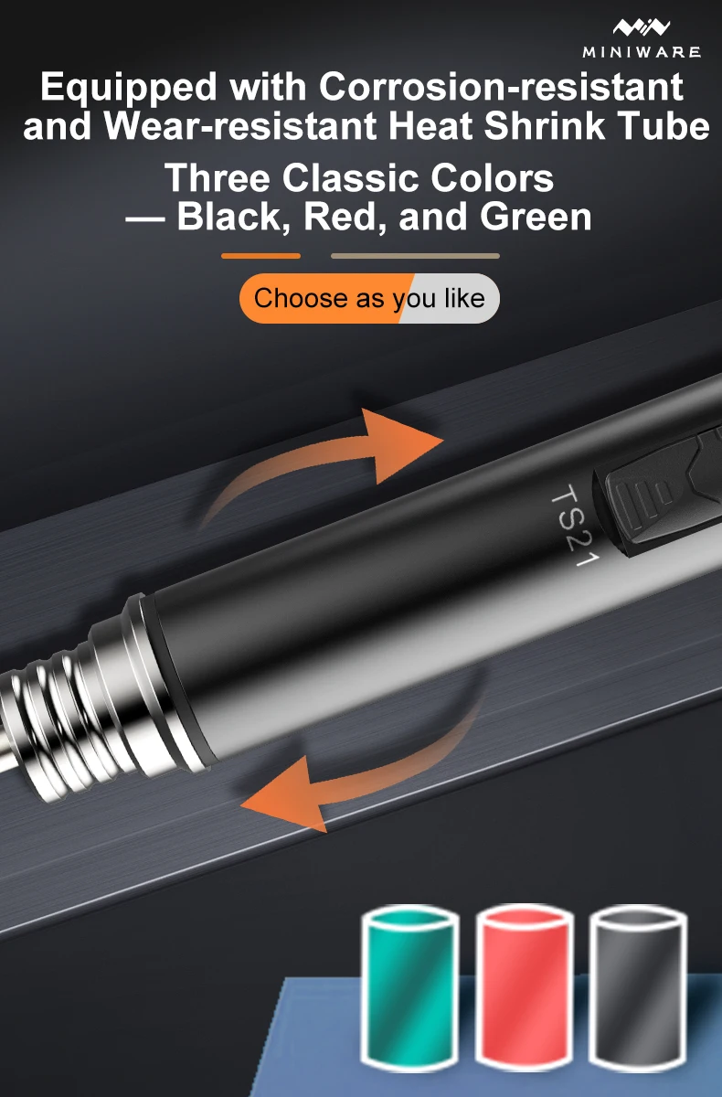 Original TS21 Soldering Iron Portable PD 100W 100-450℃ Adjustable Temperature Pr