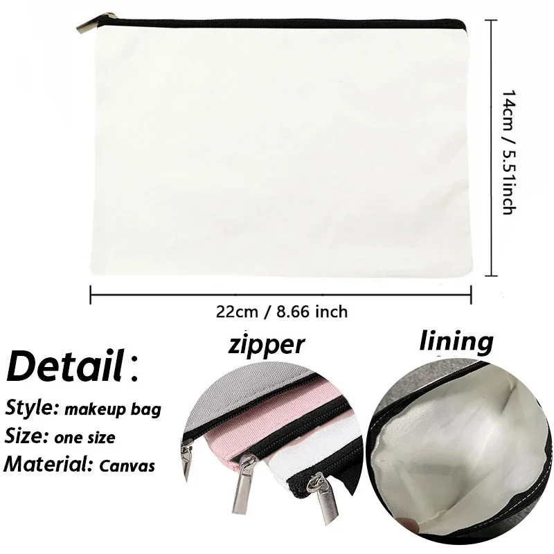 2023 Team Bride Printed Canvas Makeup Bag Bridesmaid Pocket Lipstick Wash Bag for Wedding Travel Lipstick Bags Storage Organizer 5