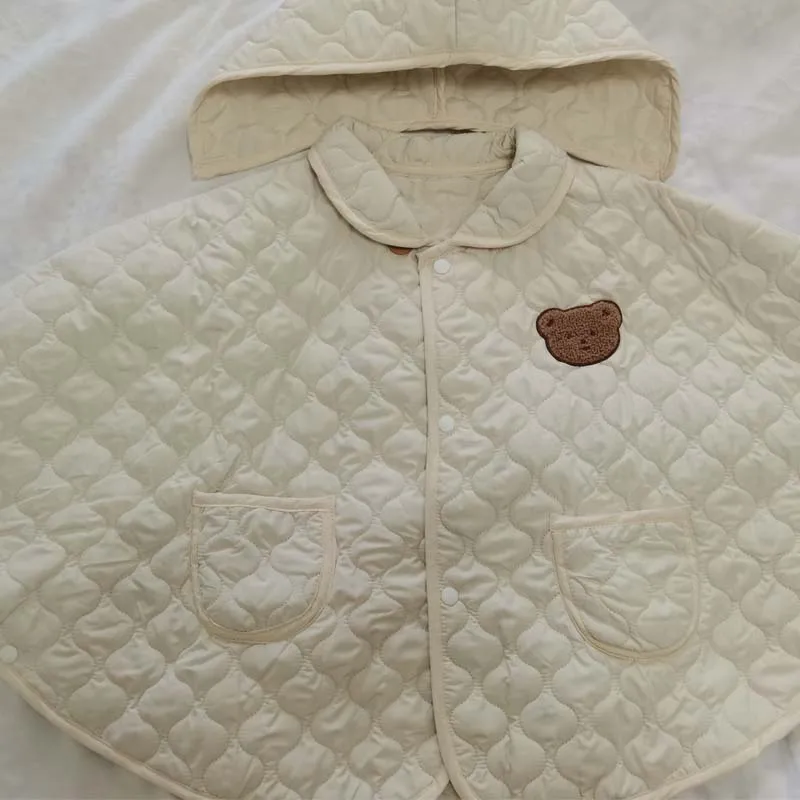 Children Clothing Boys Girls Kids Keep Warm Cloak Coat New Autumn Winter Baby Boys Girls Thicken Cartoon Bear Hooded Cloak
