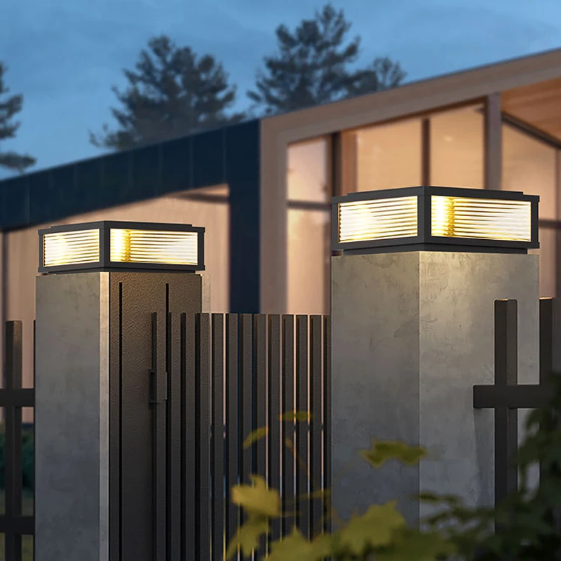 Outdoor Courtyard Lamp New Waterproof Villa Enclosure Garden Pillar Wall Headlight Door Pillar Lamp 2