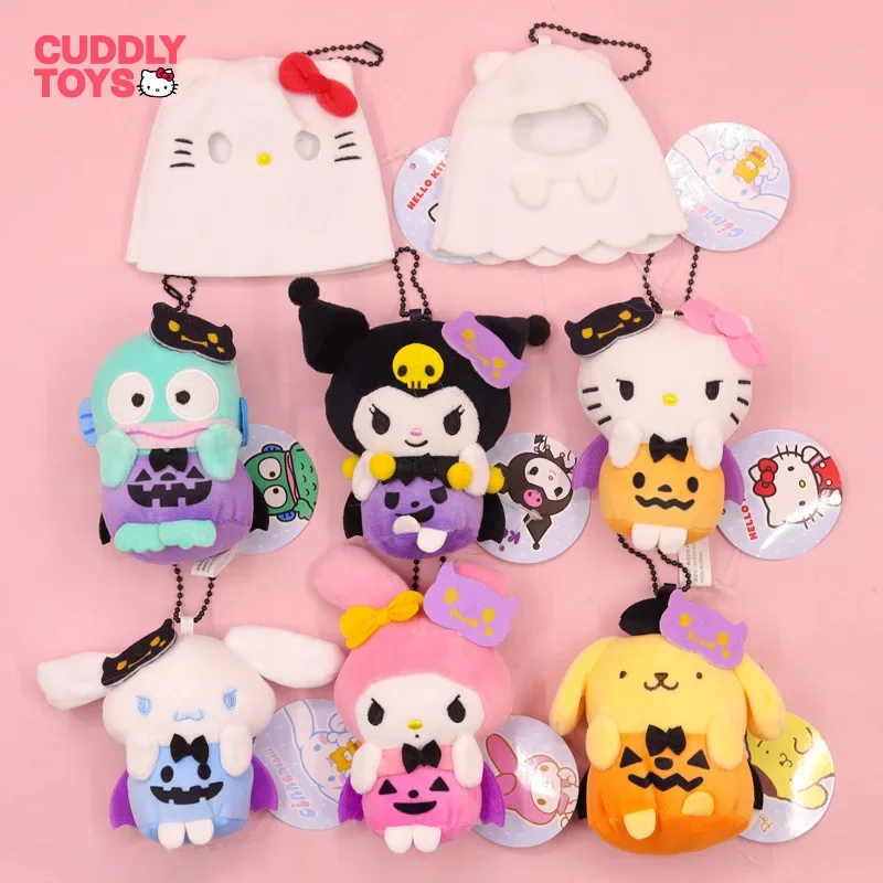

Sanrio, плюшевая игрушка, подвеска, кавайная серия Хэллоуина, мультфильм Kuromi, милый Hello Kitty, мелодия, плюшевая игрушка, брелок, подвеска для девушки, подарок