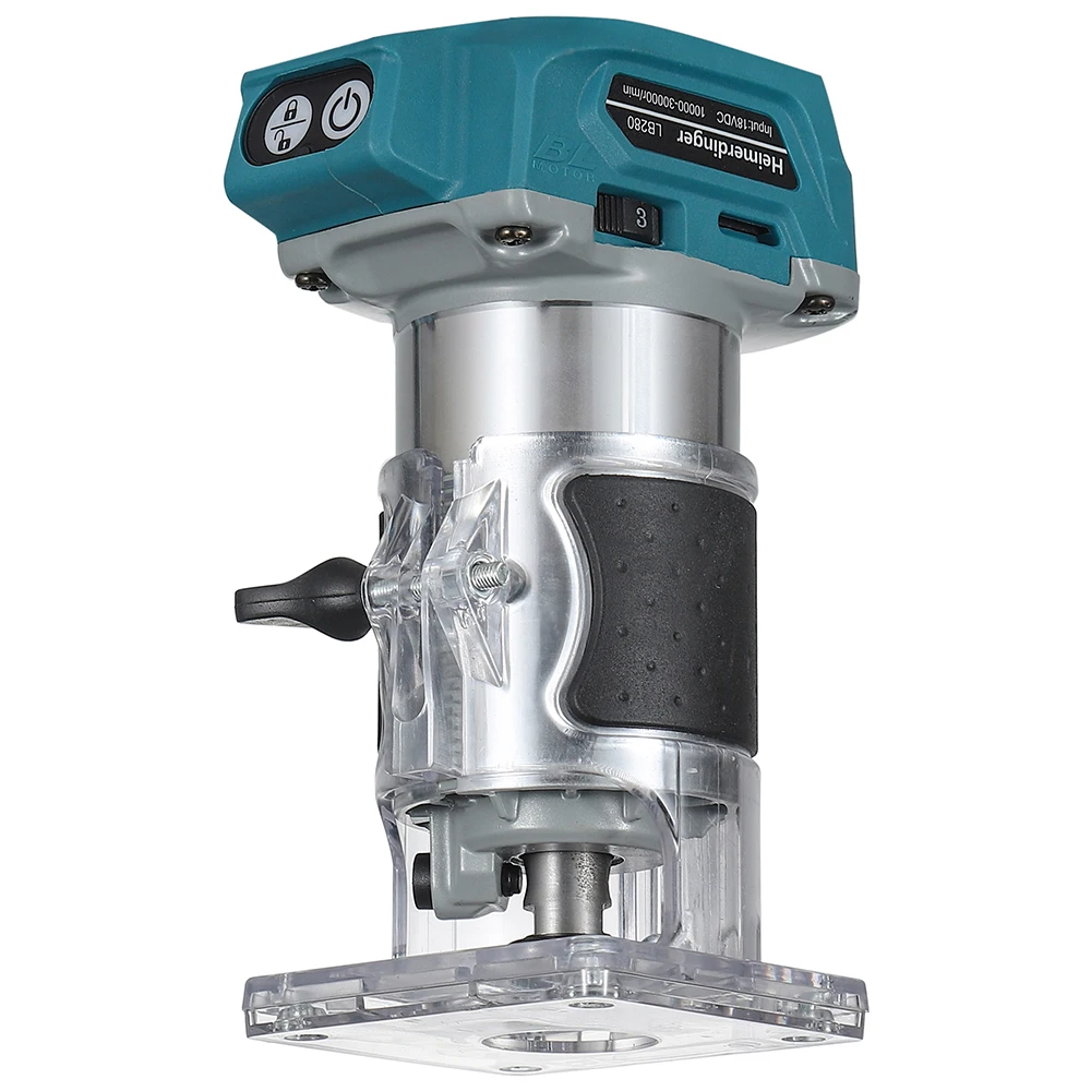 18V Brushless Cordless Trimmer Cordless  Compact Router Fixed Base Trimmer Body,Compatible Battery BL1830 1840 1850 1860 2