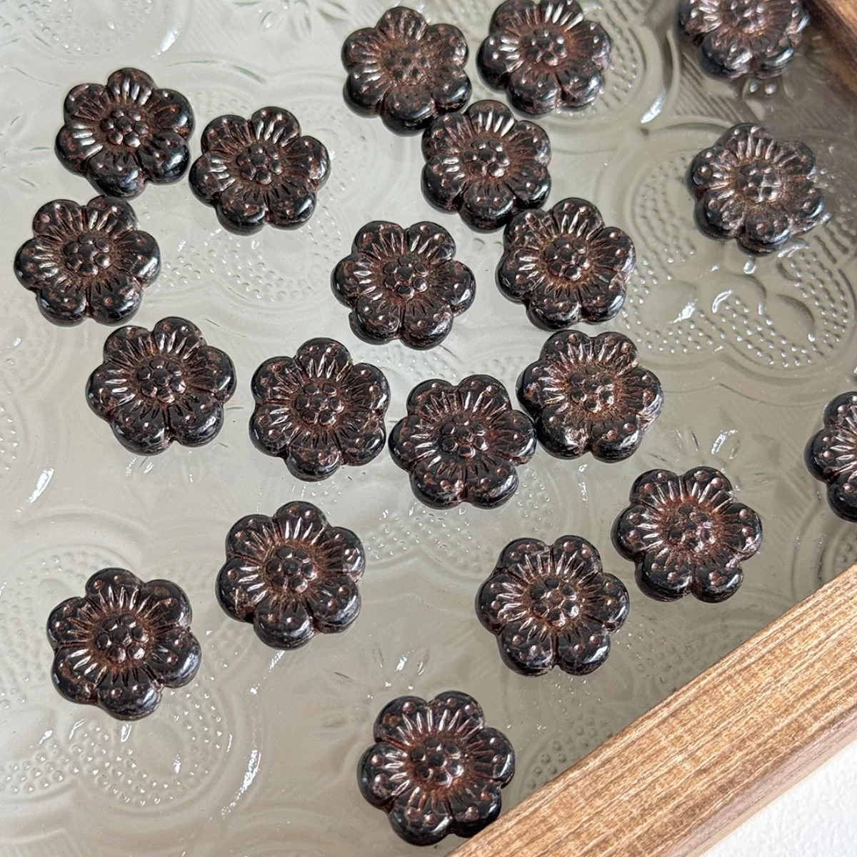 10개 14mm 체코 비즈 복고풍 유리 비즈 수제 비즈 Diy 재료