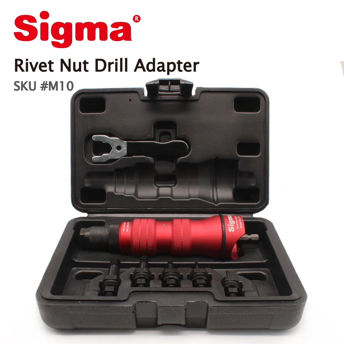 Rivet Nut Tool Sigma #M10 HEAVY DUTY Threaded Rivet Nut Drill Adapter Cordless or Electric power tool accessory alternative air rivet nut gun