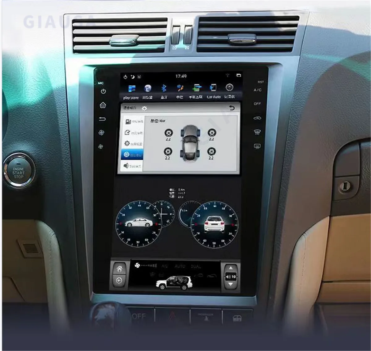 

Автомобильный мультимедийный плеер Tesla Style 128G Android 12 GPS-навигация для Lexus GS GS300 GS460 GS450 GS350 2004-2011 стерео головное устройство