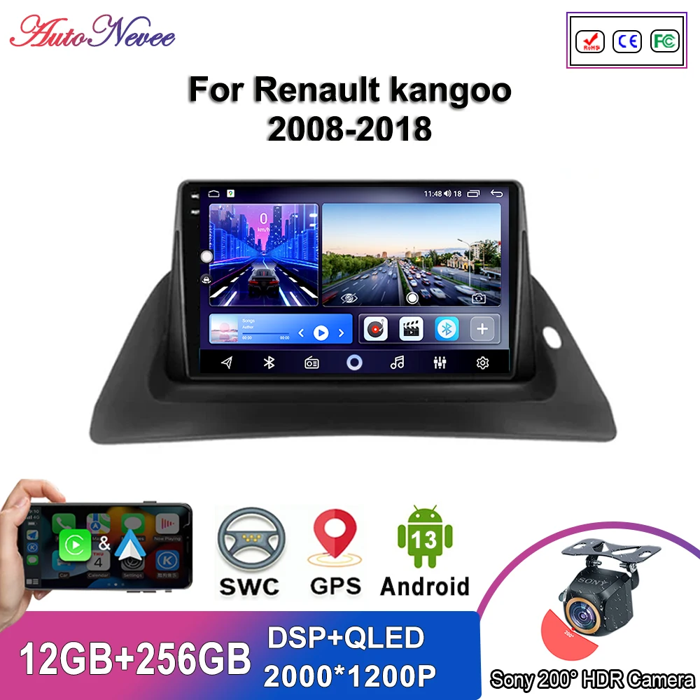 

Android Car DVD For Renault kangoo 2007-2009 Car Radio Stereo unit Multimedia Video Player Navigation GPS No 2 din 5G WIFI BT