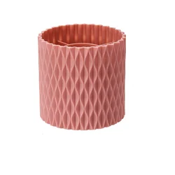 Rotating Cosmetic Storage Organizer and Makeup Brush Holder - 5 (Pink)