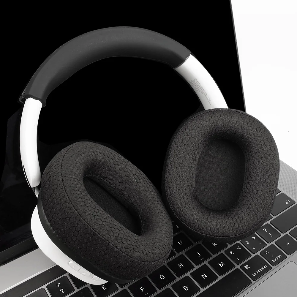 Earpads for baseus GH02 White Earphone pads Gaming Wireless replacement headphones Earmuffs Mesh cloth Memory Covers Sponge