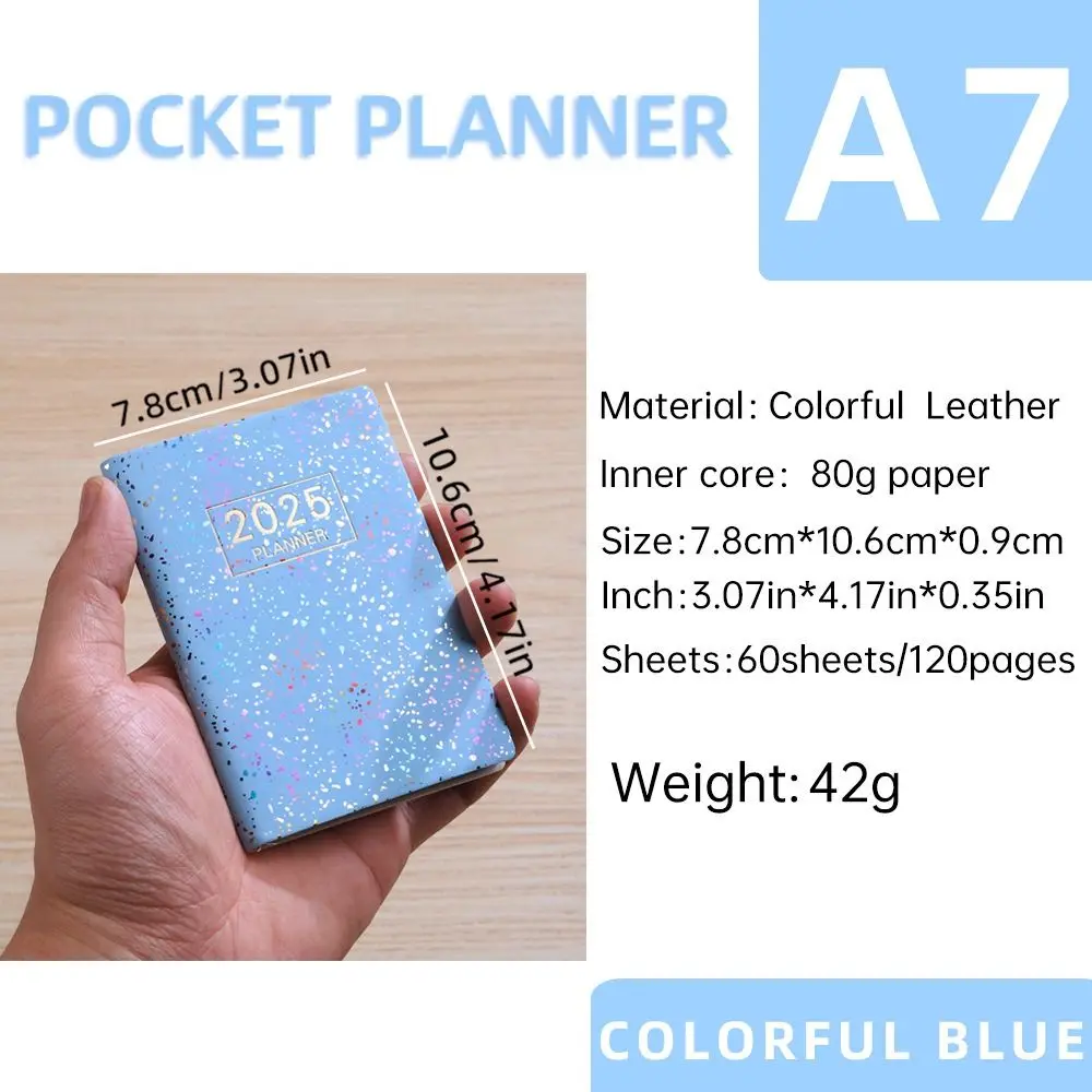 SamHeng Mini 2025 Agenda De Poche, Couverture Texturée En PU Petit A7