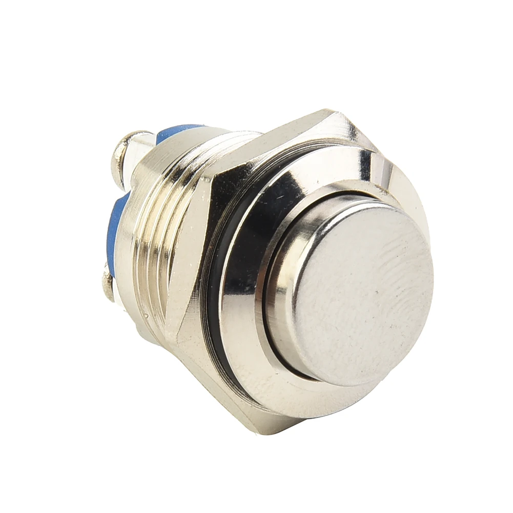 

Shockproof Push Button Switch Momentary 2A/36VDC Nickel-Plated Brass Screw Terminal 18mm Waterproof Electrical