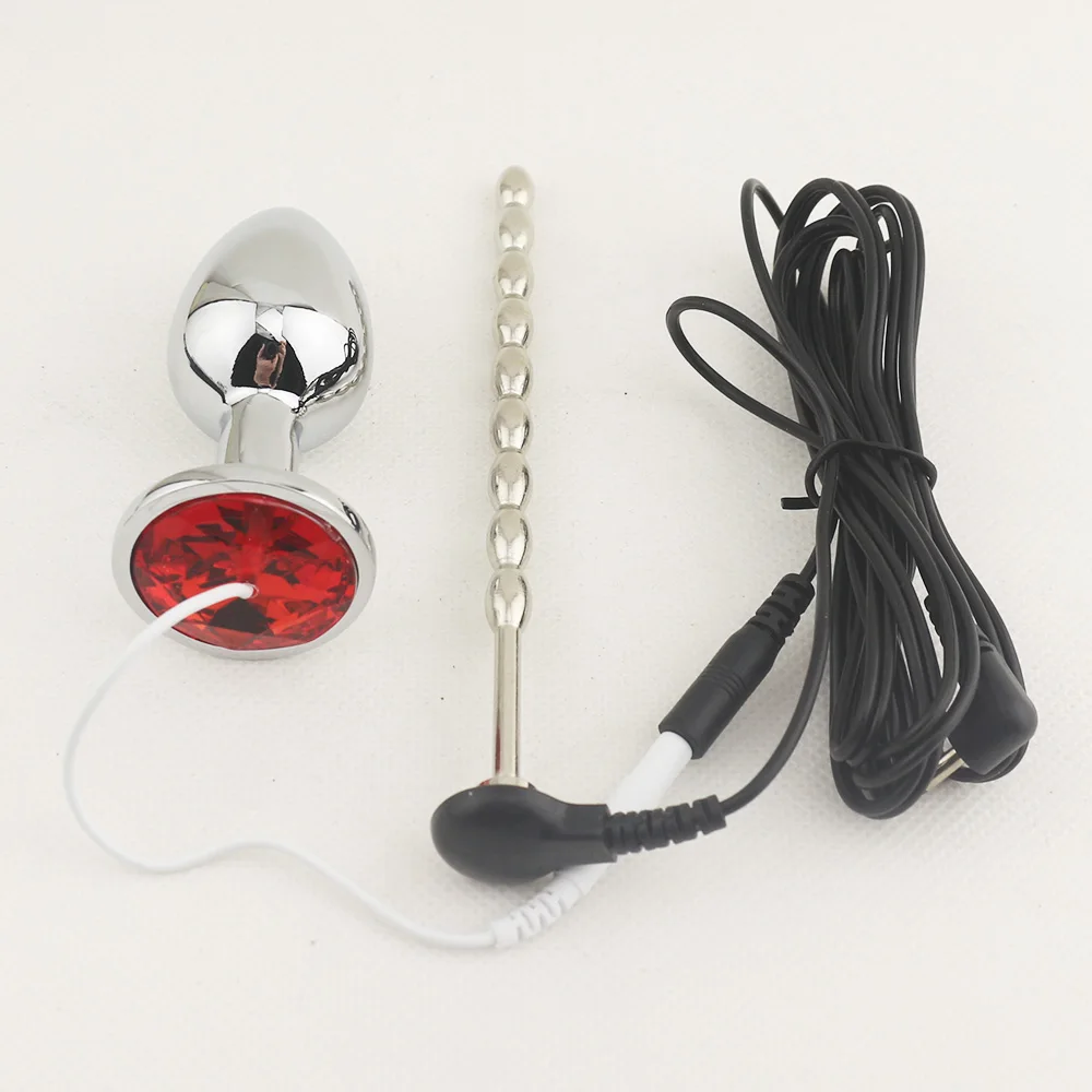 Medical Themed Toys Penis Stimulator Anal Plug & Cock Ring Sex Toys For Men Electrical Climax Electric Shock Set Accessories 18+