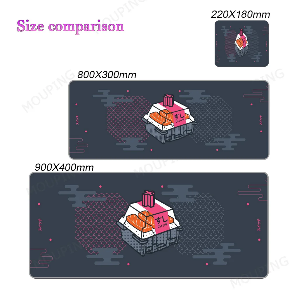 thumbnail image 1 of Alfombrilla de ratón con teclado mecánico en blanco y negro, alfombrilla de escritorio, alfombrilla de ratón japonesa, accesorios para jugadores de videojuegos Xxl 900x400, alfombrilla de mesa para al, 1 of 5