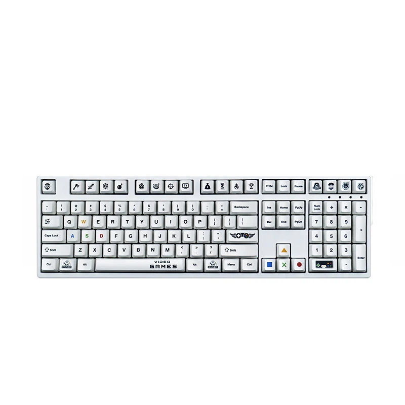 

Механическая клавиатура GK61 RK61 Anne Pro 2, 108 клавиши PBT OEM высокие белые видеоигры для мальчиков тема окрашивание Sub Suit 61 87 104 108