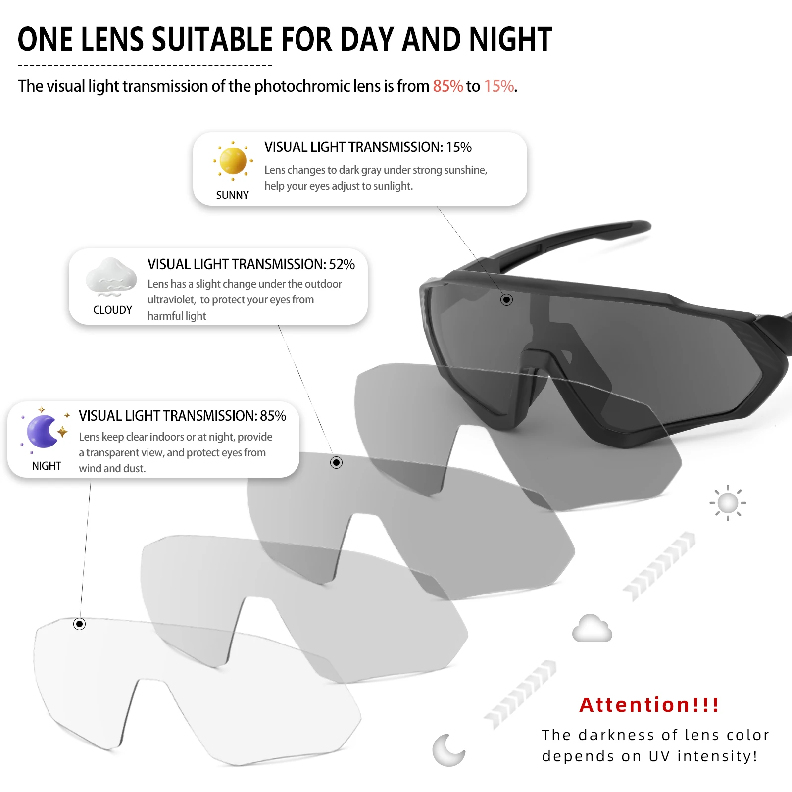 남성 여성 Photochromic Uv400 도로 자전거 안경 사이클링 레이싱 고글 자전거 MTB 선글라스 야외 스포츠 러닝 라이딩 안경