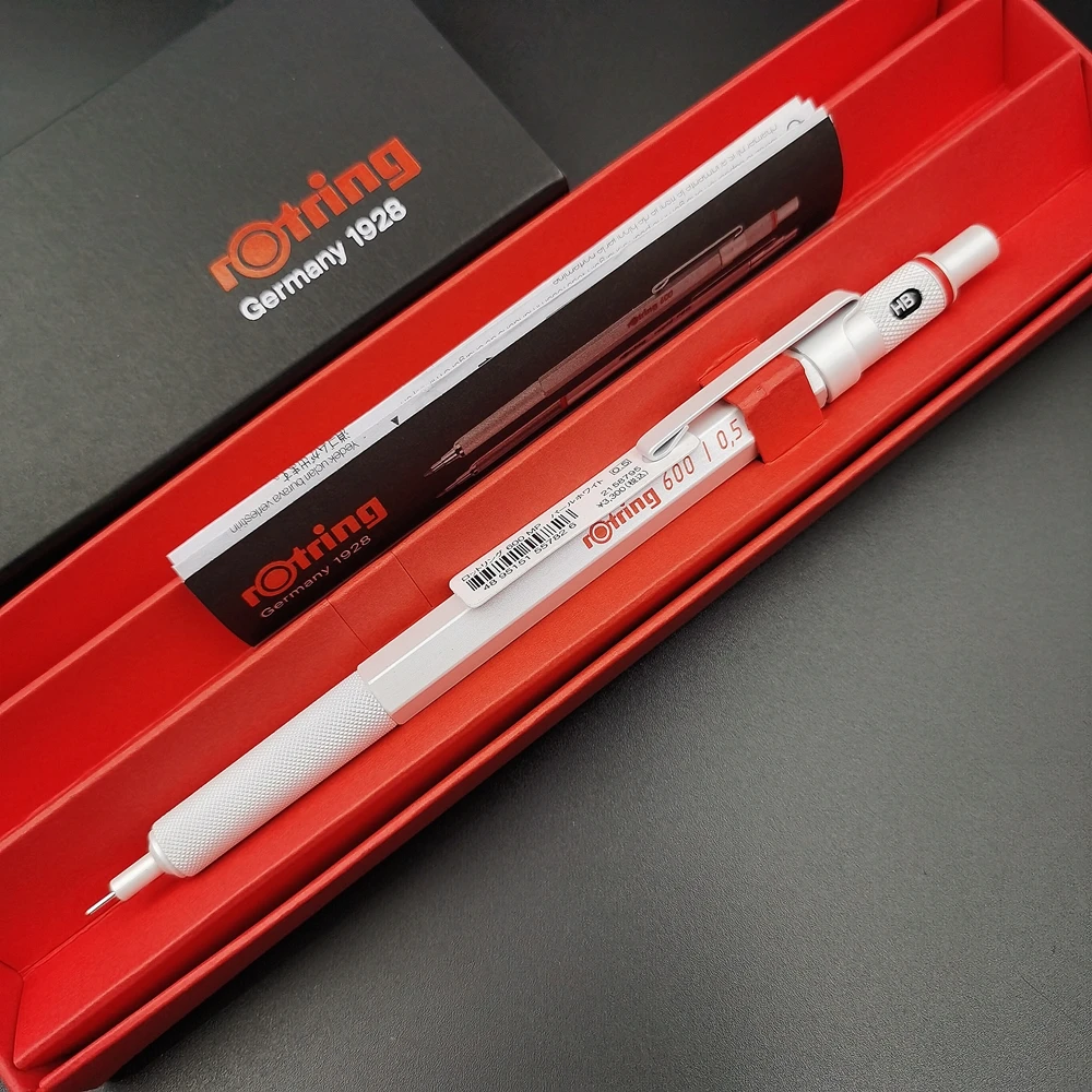 Portemine ROtring 600 - Mine 0.5mm HB - Corps Métal, Grip Cranté - Pour Dessin Technique, écriture Précise