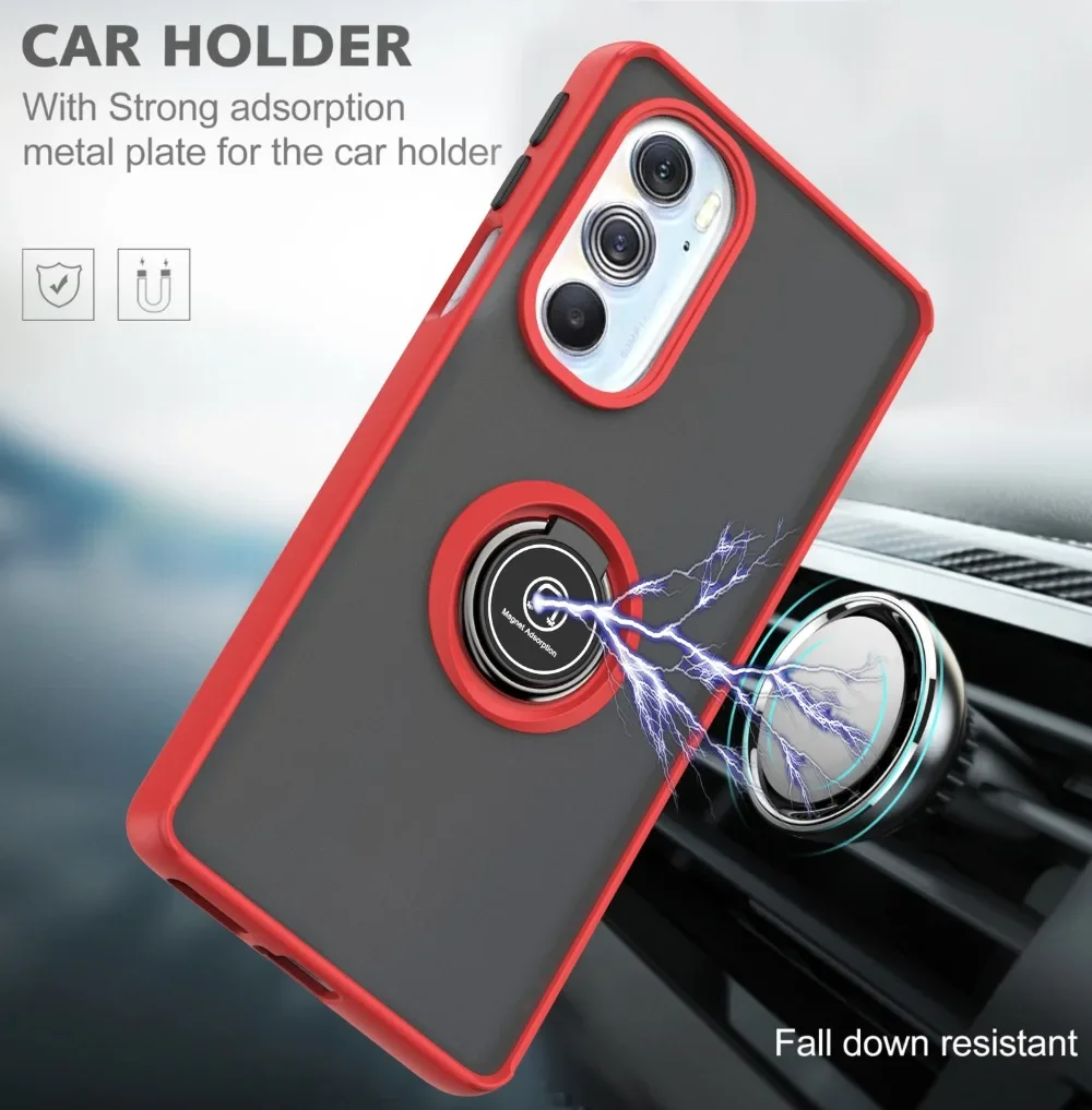 Universal Phone Case with Ring Bracket - Durable Protection and Enhanced Grip
