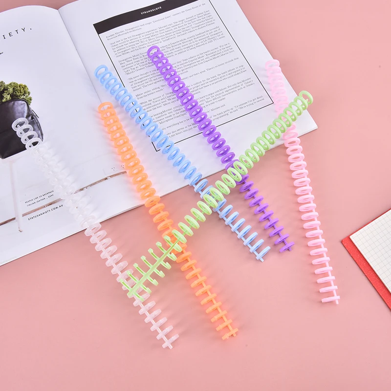 10Pcs 30 Holes Circles Ring Loose-leaf Book Album Binder Spiral Binding Clips Planner Accessories Student School Office Supplies loose leaf binder clips