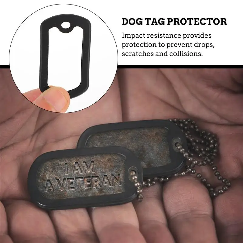 12pcs Style Dog Tag Silicone Dog Tag Silicone Protective Cover 4