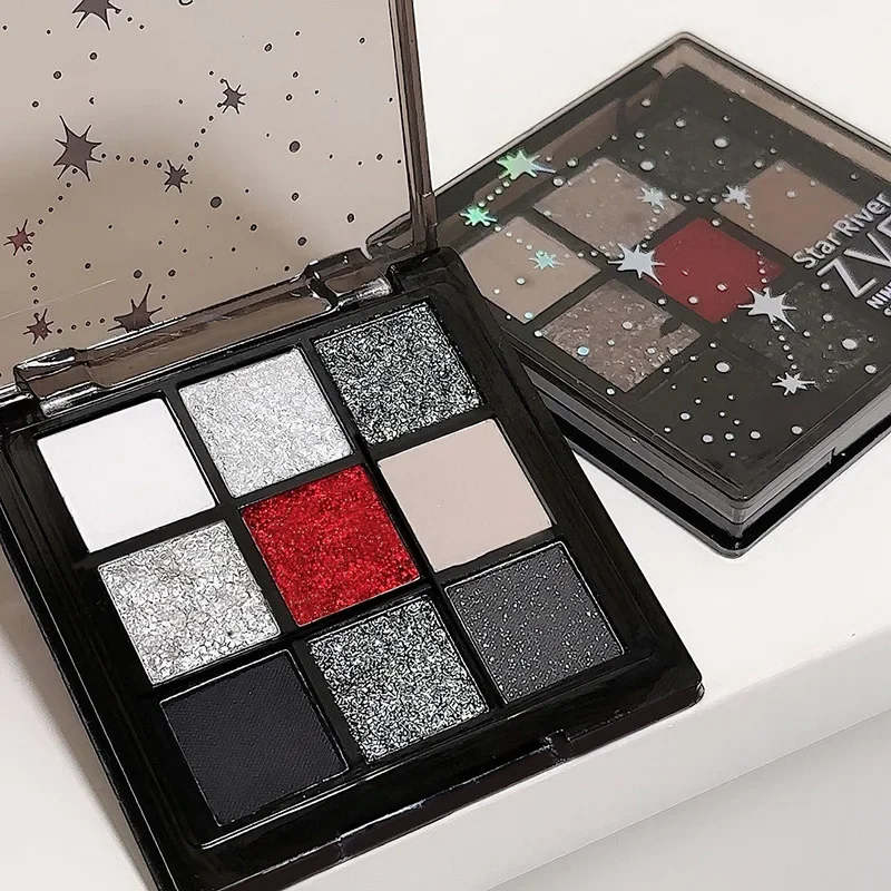 Eye Shadow Palette 9 Colors Pearl Cold Dark Color Makeup Eyeshadow Lasting Waterproof Glitter Eye Shadow eye shadow,eye shadow plate
