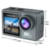 5K 30FPS Action Camera 4K 60FPS Dual Screen 170° Wide Angle 30m Waterproof Sport Camera with Remote Control Bicycle Diving Cam 2