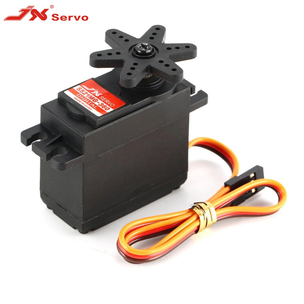 

JX PDI-5521MG-360 360 Degrees 20KG Steering Metal Gear Digital Core Servo with High Torque for 1/10 1/8 RC Car Boat Model DIY