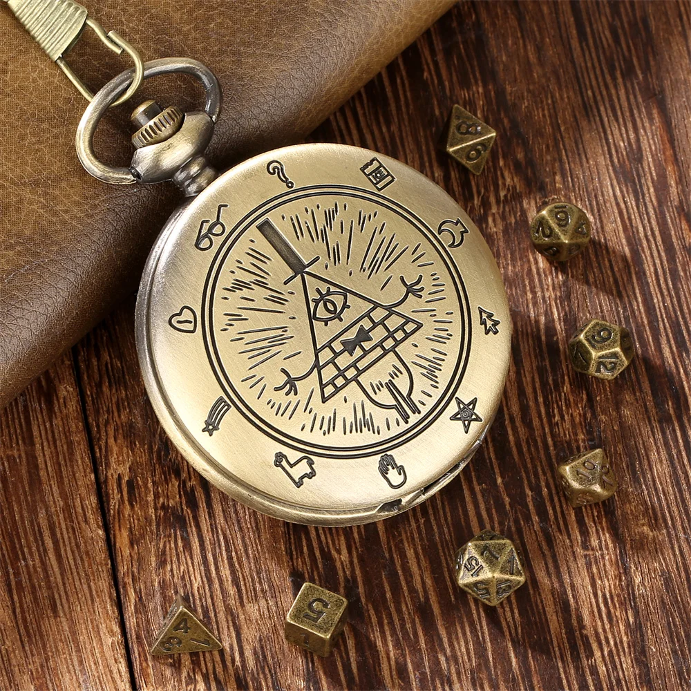 Orologio Da Tasca Hydia Full-hunter Con Teschio Grim Reaper – Cassa In Bronzo Antico, Quadrante Bianco, Quarzo, Catena Inclusa