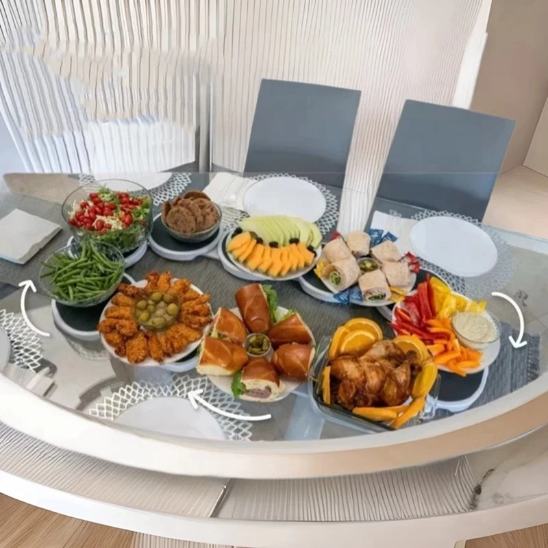 Lazy Susans Revolution Tray Expandable Portable Tabletop Rotating Serving Tray For Kitchen Dining Table 5