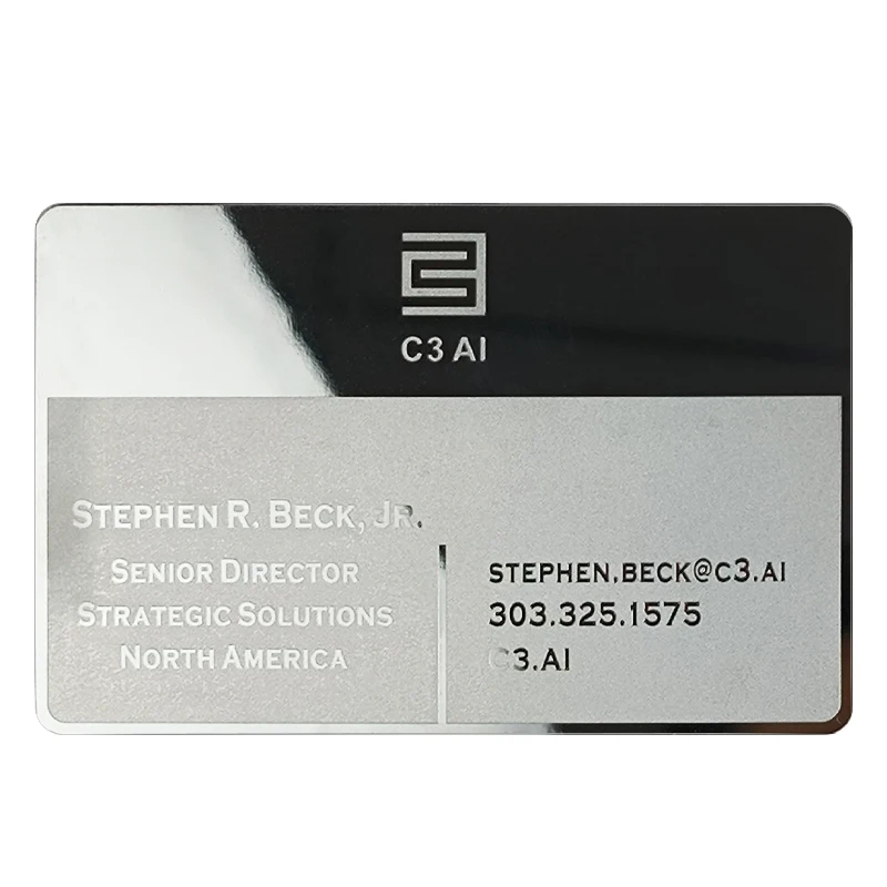 

Custom Oem luxury gift name Matte silver Blank Metal Visa id name card maker With Magnetic Striped