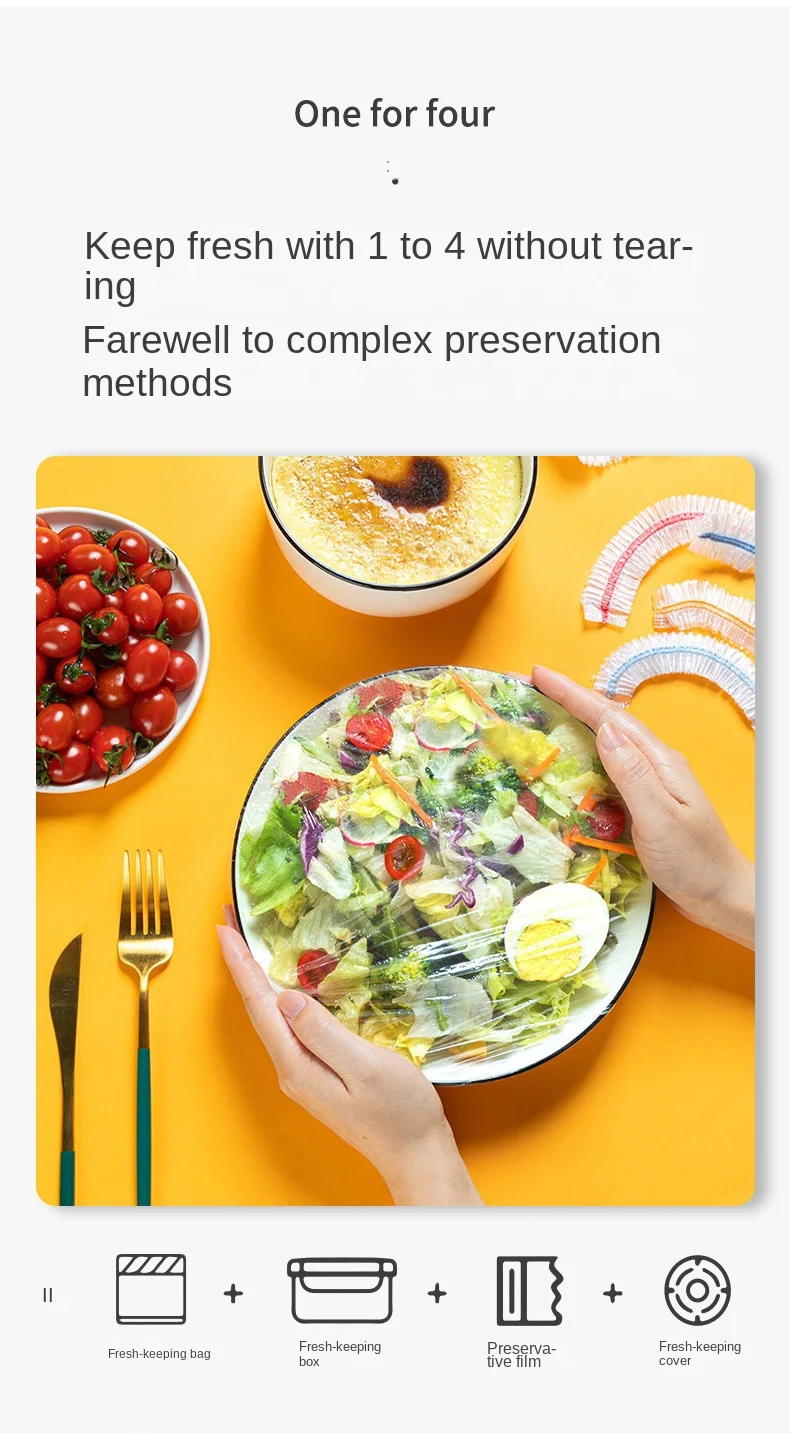 Description Picture 5 of itemReusable Food Wrap Storage Covers Bags For Bowl Elastic Plate Silicone Lid Cover Kitchen Fruit Plastic Fresh-Keeping Seal