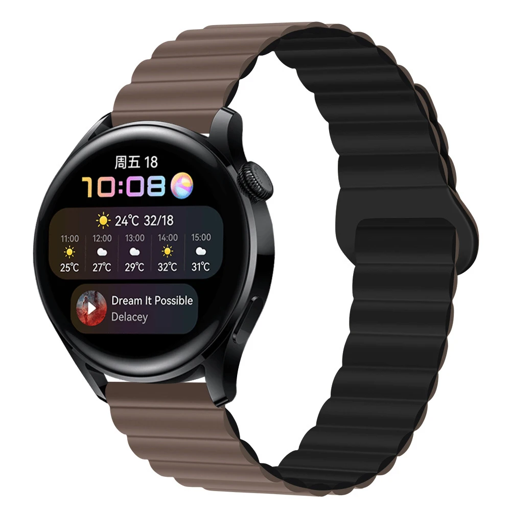 Premium Magnetic Silicone Strap for Smartwatches - 20mm/22mm Watchband