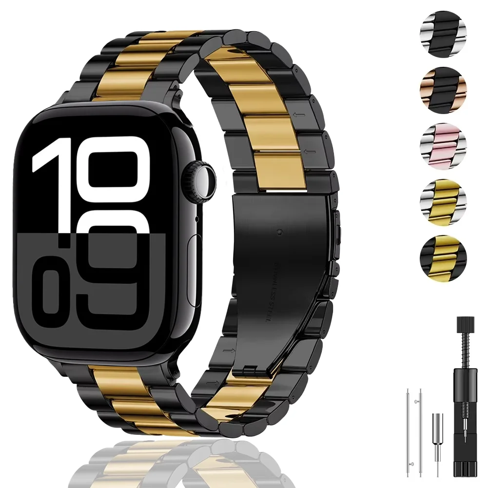 Stainless Steel Metal Strap for Apple Watch - Elegant Bracelet Belt