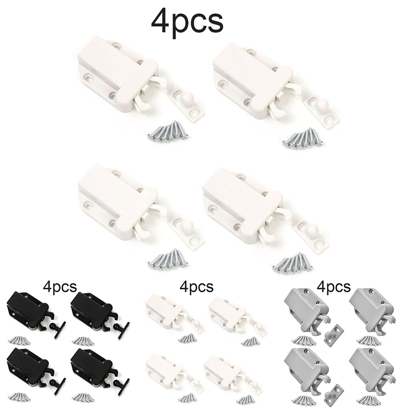 Door Catch 4pcs Kitchen Push To Open Touch Latch for Cabinet