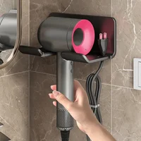 1PCS Aluminium Hair Dryer Rack Wall Mounted Bathroom Storage Organizer for Dyson Hairdryer Stand Support Cradle Holder Shelves 1