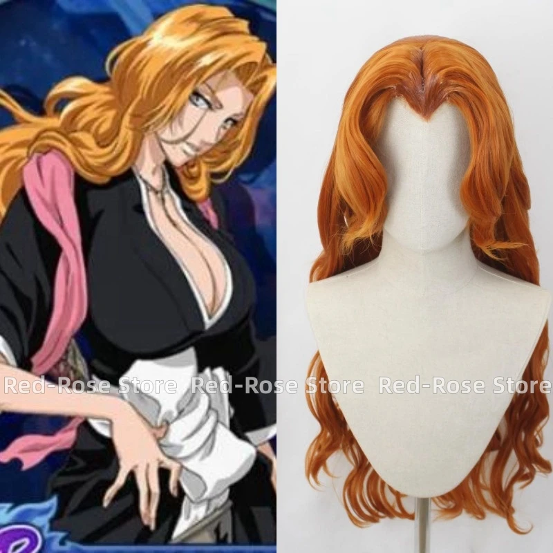 

Термостойкие синтетические волосы для костюма из аниме Matsumoto Rangiku парик для Хэллоуина Косплей