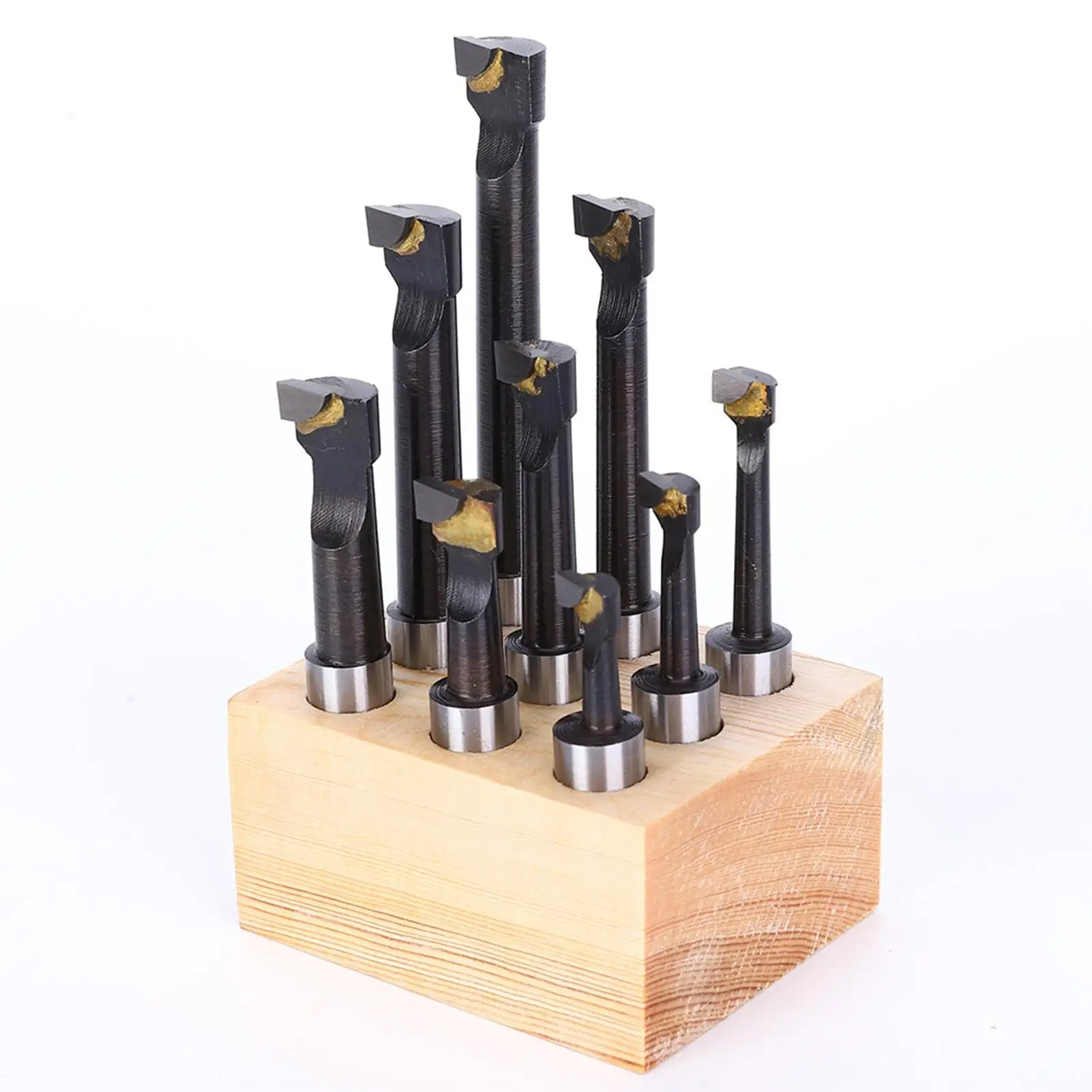 9PCS F1 Boring Cutter Set-3/8 Durable Alloy Shank, Carbide Tipped Bars for lathe & Milling