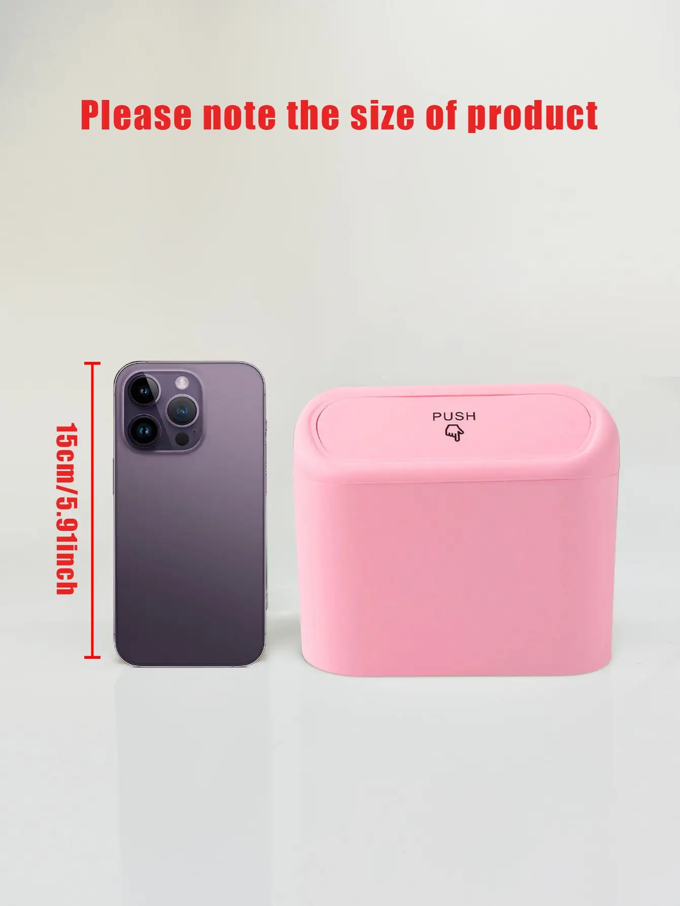 Car Trash Can pink portable and disassembled