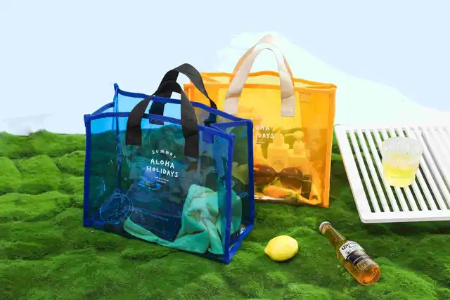  GSHLLO Summer Waterproof PVC Beach Bag Transparent